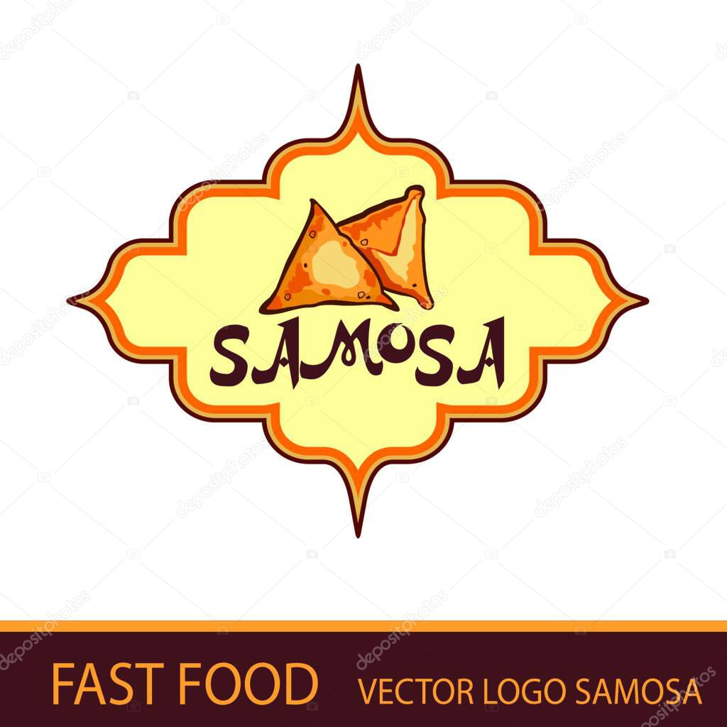 FAST food. VECTOR LOGO SAMOSA