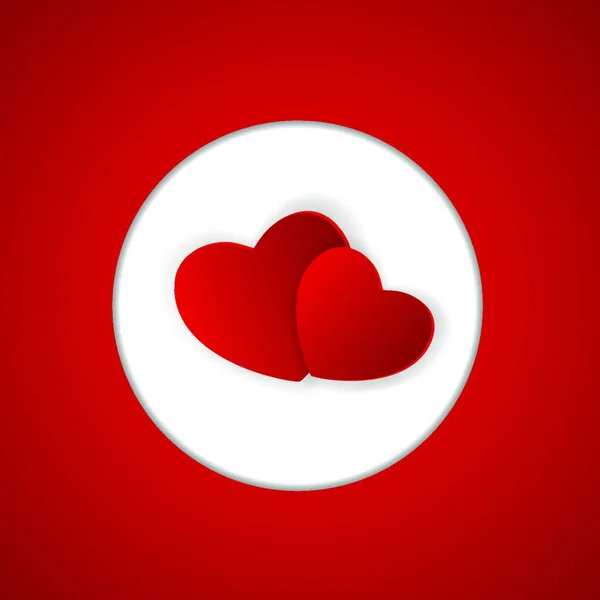 Cartão Feliz Dia Dos Namorados Com Coração Ilustração Vetorial — Vetor de Stock