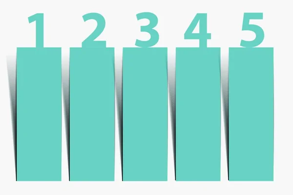 Uno Dos Tres Cuatro Cinco Iconos Progreso Vectores Durante Cinco — Archivo Imágenes Vectoriales