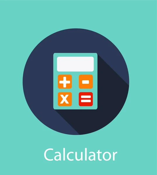 Calculadora Concepto Plano Icono Vector Ilustración — Vector de stock