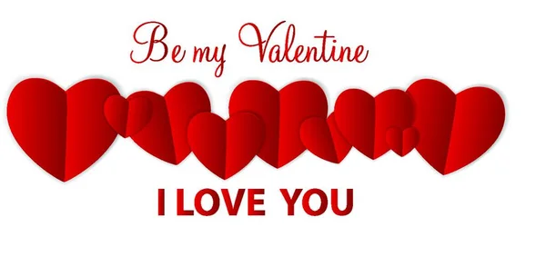 Bonne Carte Saint Valentin Avec Coeur Illustration Vectorielle — Image vectorielle