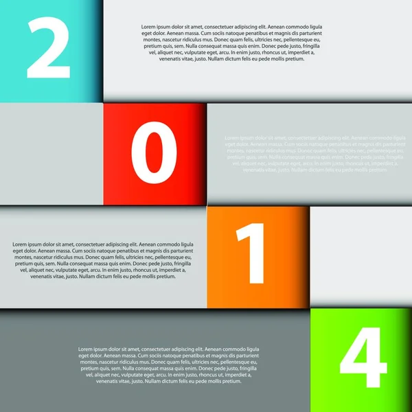 2014 Infografics Design Elementen Vector Illustratie — Stockvector