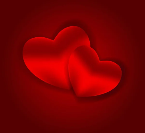 Glückwunschkarte Zum Valentinstag Mit Herz Vektorillustration — Stockvektor