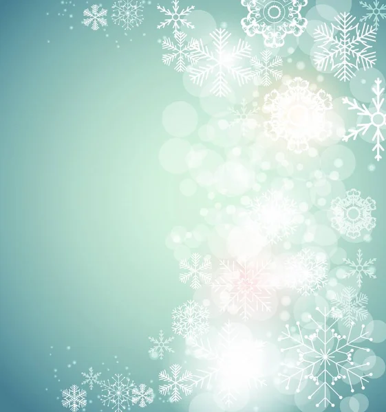 Kerstmis Sneeuwvlokken Achtergrond Vector Illustratie — Stockvector