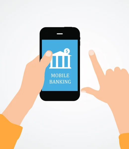 Mobile Bank Konzept Vektor Illustration — Stockvektor