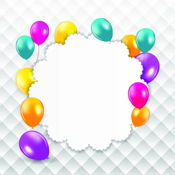 Ballons Colorés Fond Illustration Vectorielle Spe — Image vectorielle