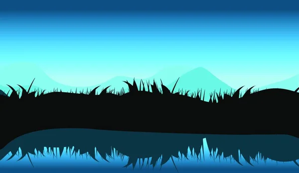 Nature Landscape Reflection Water Illustration Vectorielle Eps10 — Image vectorielle