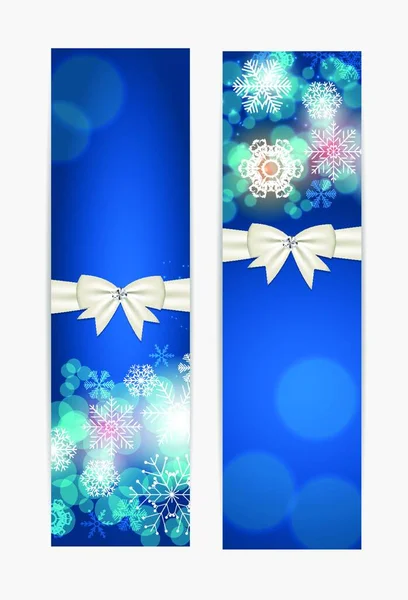 Banner Scheda Sfondo Del Sito Web Christmas Snowflakes Illustrazione Vettoriale — Vettoriale Stock