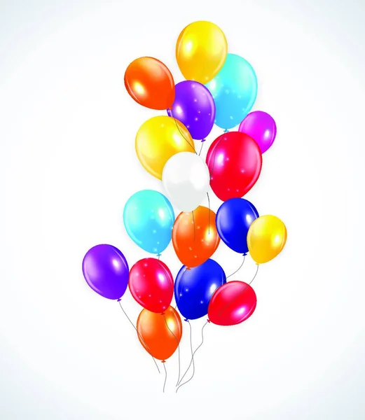 彩色的气球背景 矢量图 Eps — 图库矢量图片