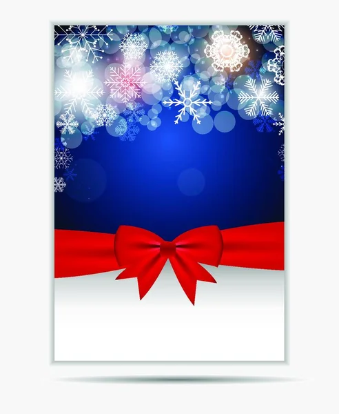 Navidad Copos Nieve Sitio Web Banner Tarjeta Fondo Vector Ilustración — Vector de stock