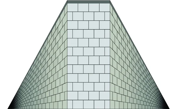 Стена Обеих Сторон Уходящая Бесконечность — стоковый вектор