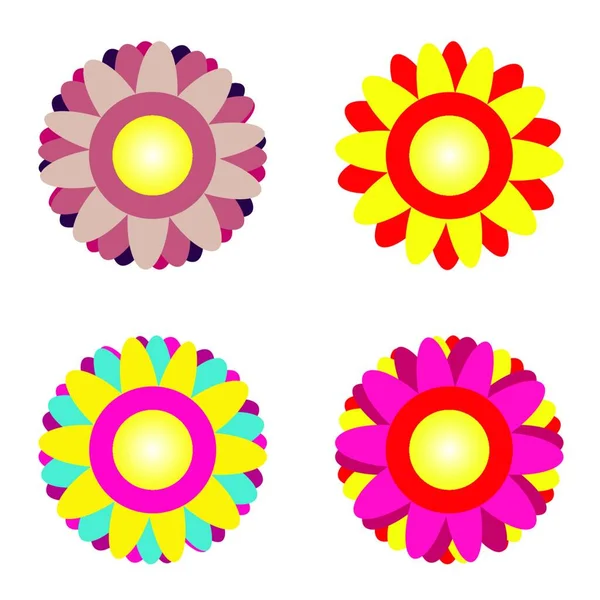 Résumé Fond Coloré Avec Des Fleurs Illustration Vectorielle Pse10 — Image vectorielle