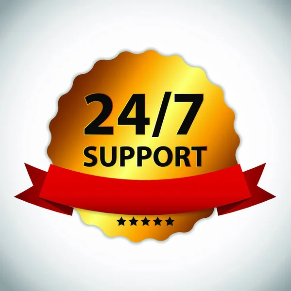 Vector Support Sign Label Template — 스톡 벡터