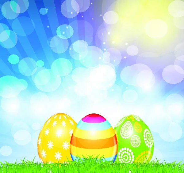 Happy Easter Spring Background Vector Illustration Eps10 — Stock Vector