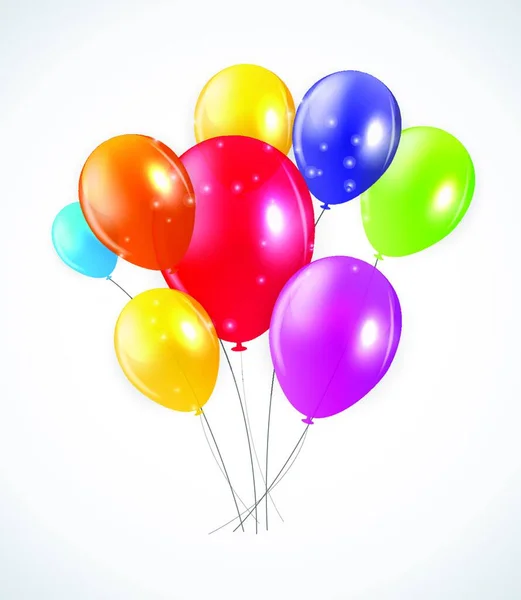 Glänzende Luftballons Hintergrund Vektor Illustration Eps — Stockvektor