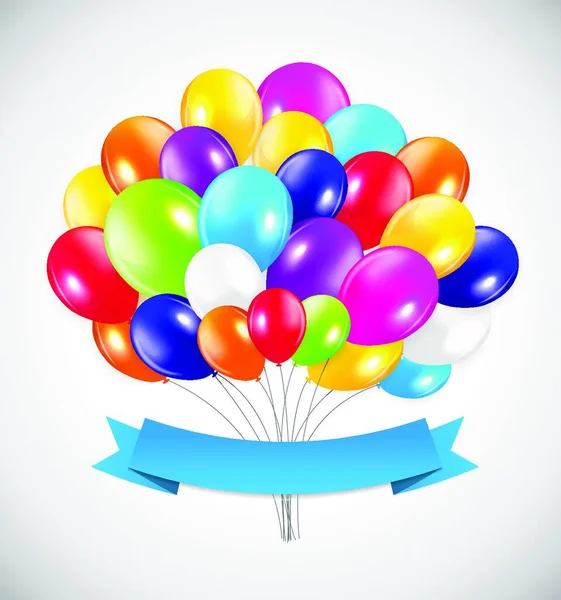 Zestaw Kolorowych Balonów Ilustracja Wektorowa Eps — Wektor stockowy