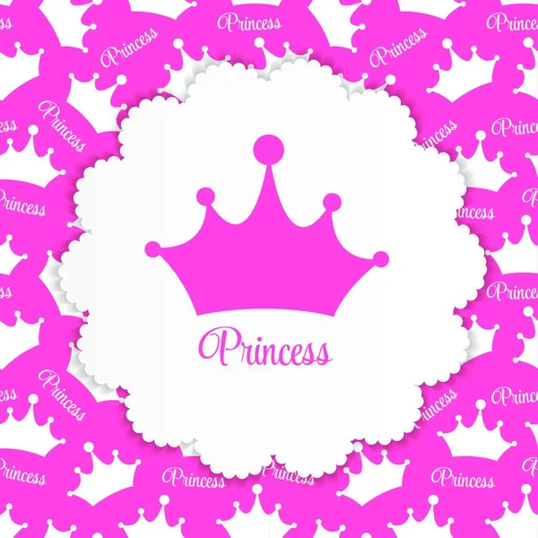 Fondo Princesa Con Ilustración Vectorial Corona Eps10 — Archivo Imágenes Vectoriales