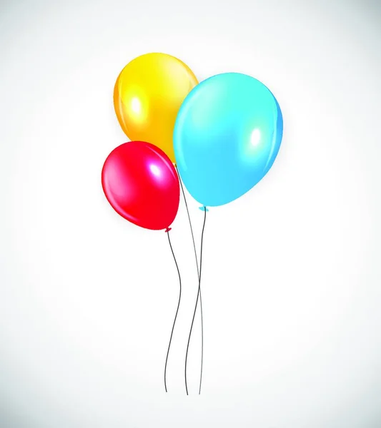 Ensemble Ballons Colorés Illustration Vectorielle Spe — Image vectorielle