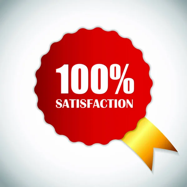 100 Satisfaction Golden Label Illustration Vectorielle — Image vectorielle