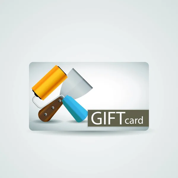 Ferramentas Bonitas Abstratas Gift Card Design Ilustração Vetorial —  Vetores de Stock