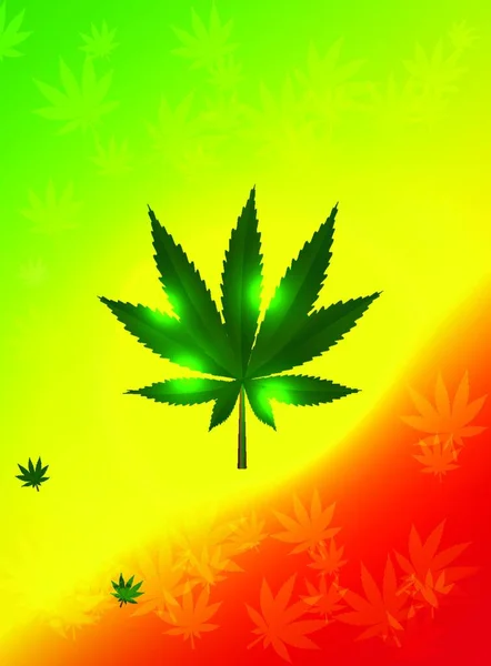 Résumé Illustration Vectorielle Fond Cannabis Eps10 — Image vectorielle