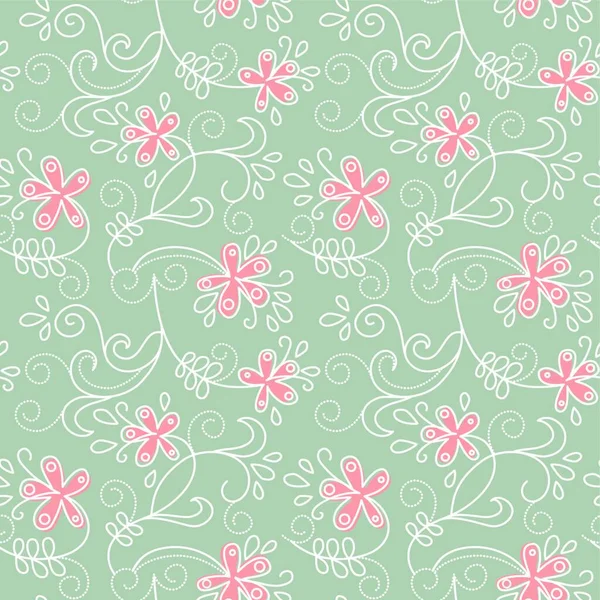 Ornamento Floral Ilustração Vetorial Fundo Verão — Vetor de Stock