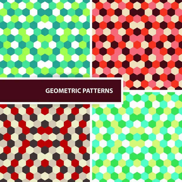 Set Geometric Patterns — Stock Vector