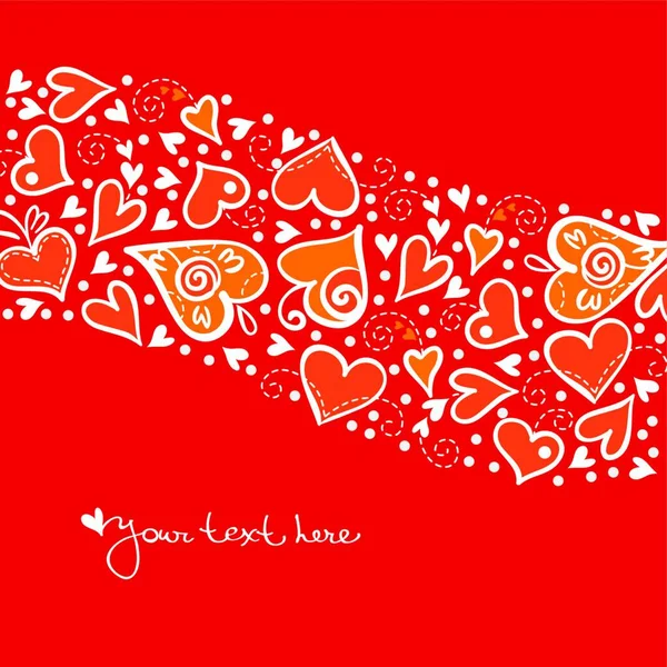 Love Background Abstract Hearts Valentine Card — Stock Vector