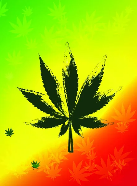 Abstracte Cannabis Achtergrond Vector Illustratie Eps10 — Stockvector