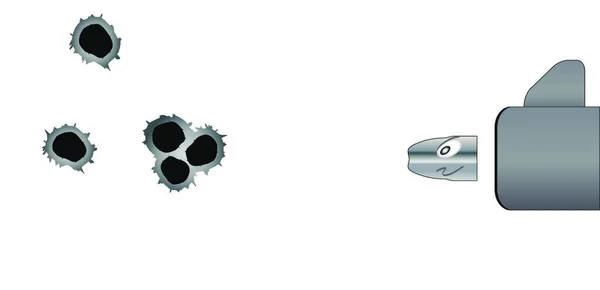 Kugel Waffen Isoliert Auf Weißem Hintergrund Vektorillustration Eps10 — Stockvektor