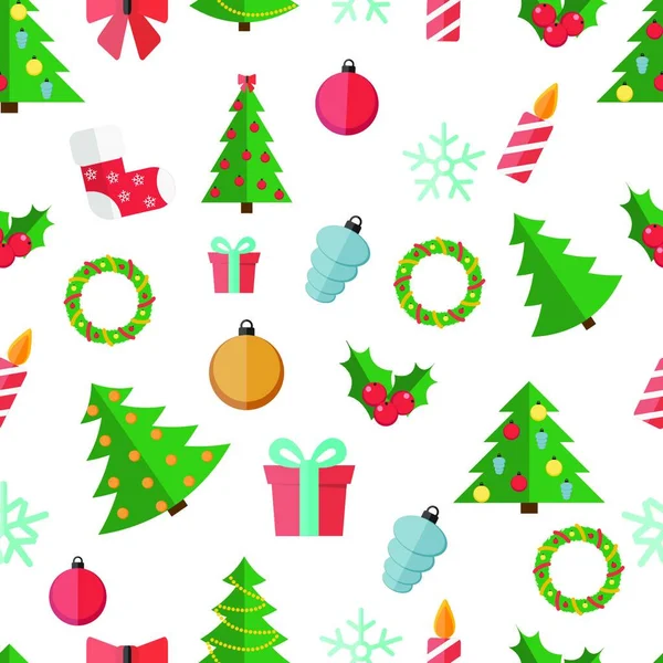 Frohes Neues Jahr Und Frohe Weihnachten Nahtlose Muster Hintergrund Eps10 — Stockvektor