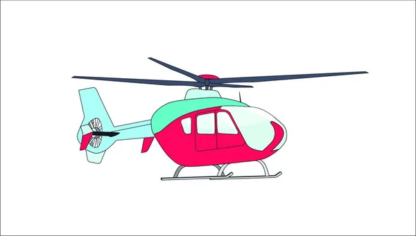 Helicóptero Voo Ilustração Vetorial Eps10 — Vetor de Stock