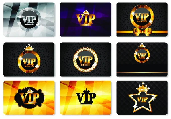 Vip Ledenkaart Vector Illustratie Eps10 Instellen — Stockvector