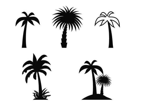 Silhouette Von Palmen Vektorillustration Eps10 — Stockvektor