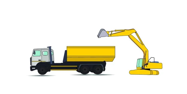 Construction Machinery Vector Illustration Eps10 — Stock Vector