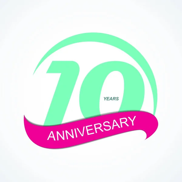 Template Logo Anniversary Vector Illustration Eps10 — Stockvektor