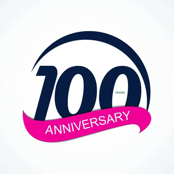 Template Logo 100 Jubileum Vector Illustratie Eps10 — Stockvector