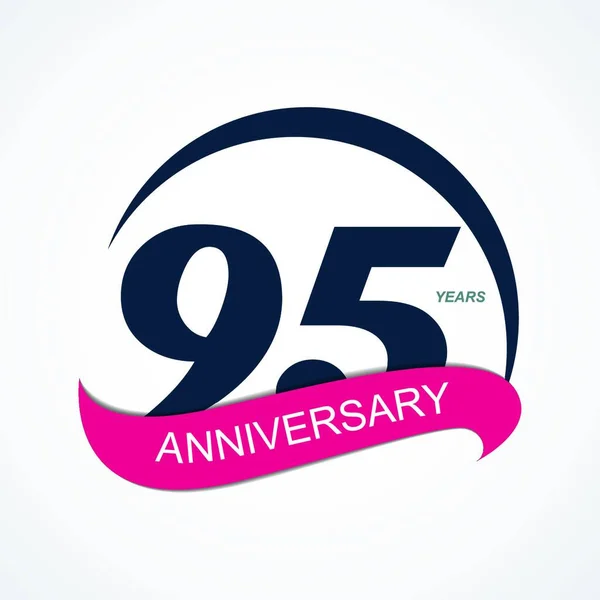 Template Logo Anniversary Vector Illustration Eps10 — Stockvektor