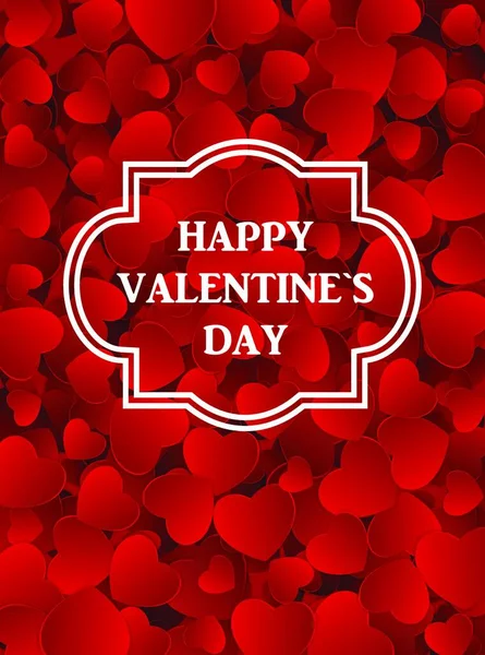 Днем Святого Валентина Открытку Сердцем Векторная Деформация — стоковый вектор