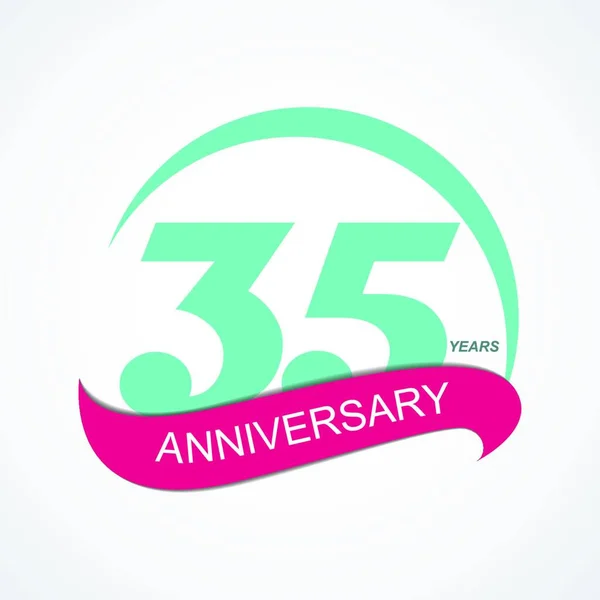 Vorlage Logo Anniversary Vector Illustration Eps10 — Stockvektor