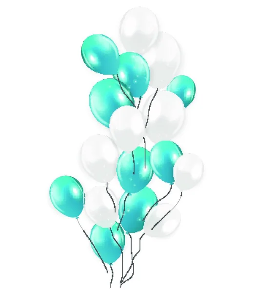 Farbige Luftballons Hintergrund Vektor Illustration Folge — Stockvektor