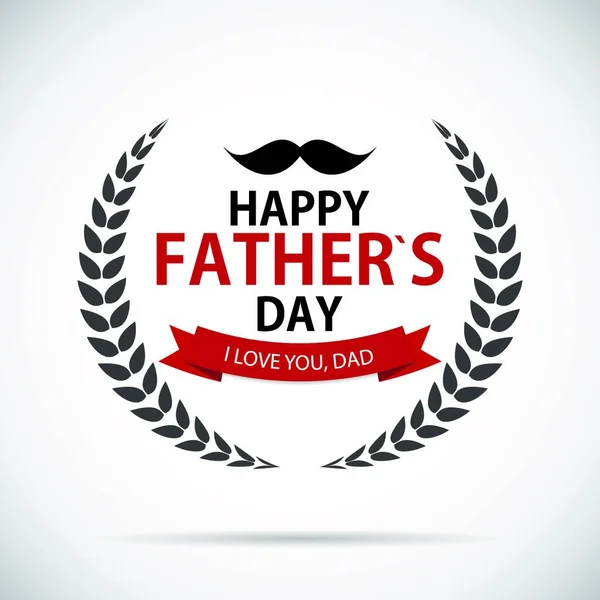 Happy Father Day Poster Card Background Vector Ilustración Eps10 — Vector de stock