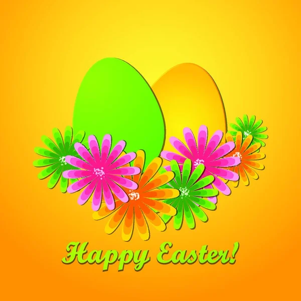 Vector Illustration Happy Easter Background — Stock Vector