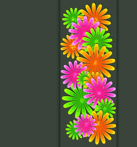 Ilustração Vetorial Abstrato Floral Fundo —  Vetores de Stock