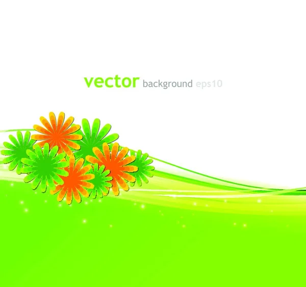 Illustration Vectorielle Fond Abstrait Avec Fleur Été — Image vectorielle