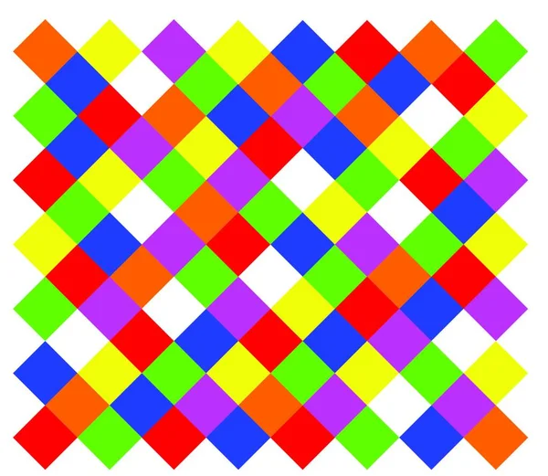 Efecto Colcha Patchwork Hecho Cuadrados Coloreados — Archivo Imágenes Vectoriales