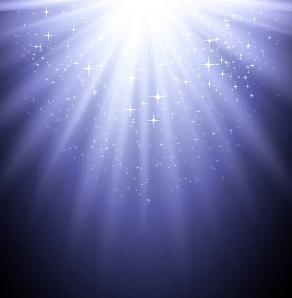 矢量图解带恒星的魔法光背景 — 图库矢量图片
