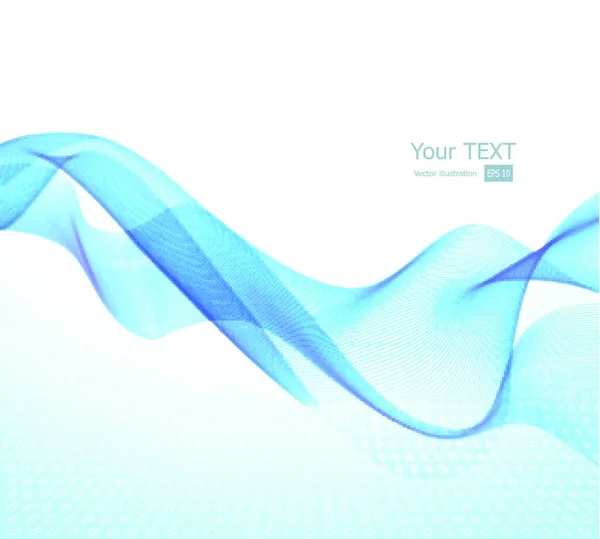 Vektorová Ilustrace Abstraktní Pozadí Modrou Vlnou — Stockový vektor