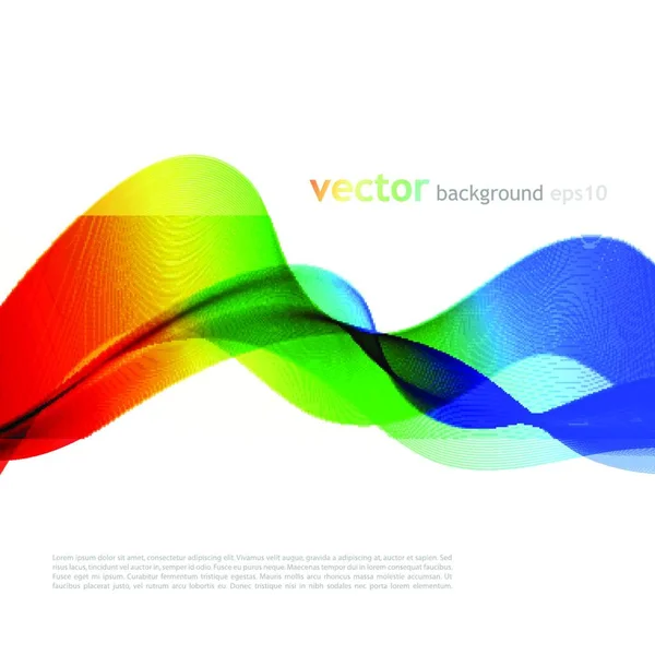 要約カラフルな背景 スペクトル波だ ベクターイラスト — ストックベクタ