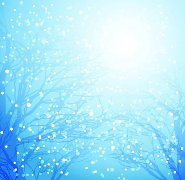 Vektör Illüstrasyonu Kış Ağacı Kar — Stok Vektör